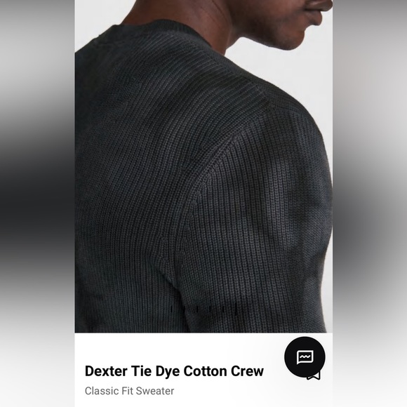 Rag and Bone Dexter Dye Crew Sweater - Men’s small - black - Picture 5 of 12